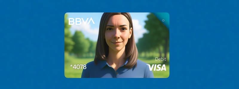 Visa card with woman animation avatar