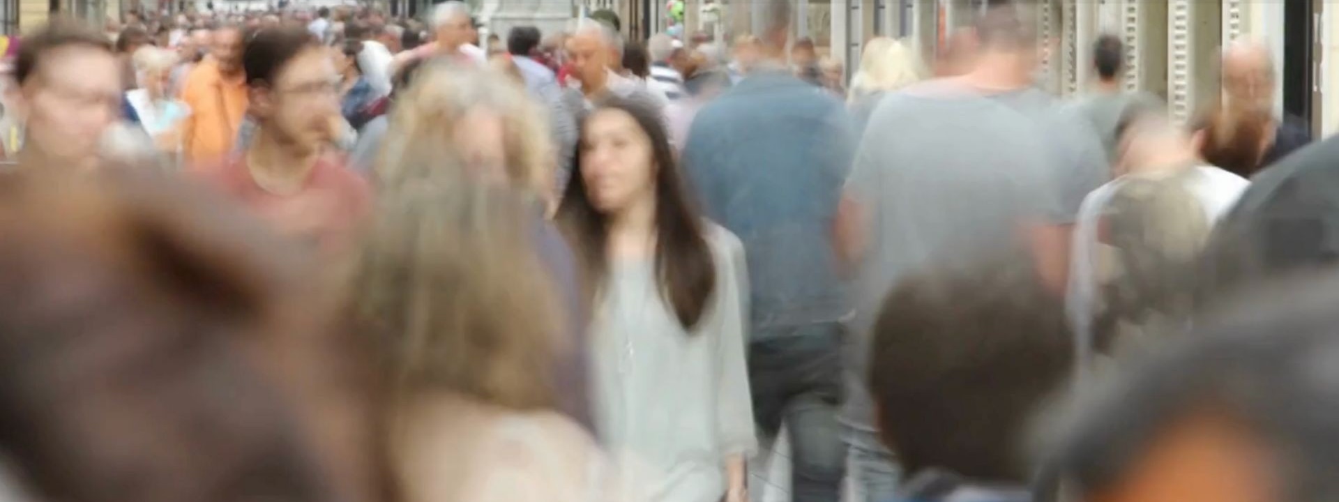 crowd walking in the street
