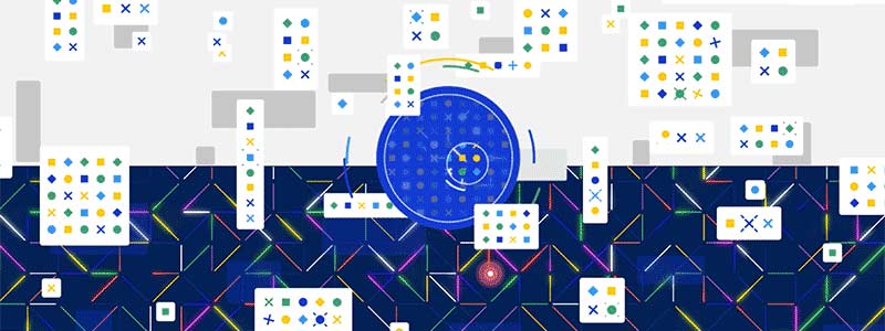 Graphic illustration representing artificial intelligence detecting fraud.