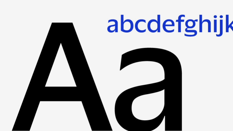 Visa Brand fonts image featuring the Visa Dialect proprietary font with uppercase “A,” lowercase “a,” and alphabet sample.