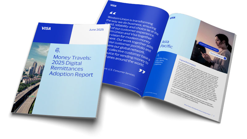 Cover image of the Money Travels: 2025 Digital Remittances Adoption Report.