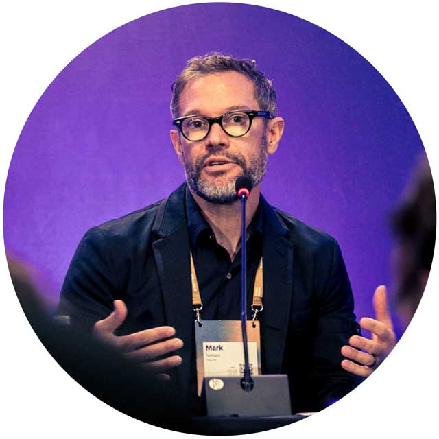 Mark Nelsen, author, speaking at Lisbon Web Summit 2026