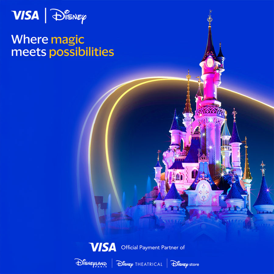 Visa is the official payment partner of Disney.