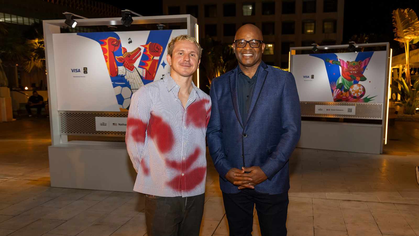 KidSuper and Frank Cooper III seen at Visa’s Art of the Draw at The Goodtime Hotel